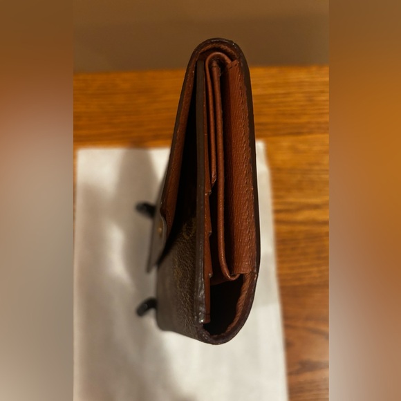LOUIS VUITTON Sarah Wallet Monogram Porte Tresor Etui Papiers Trifold Wallet💝 - Picture 6 of 9